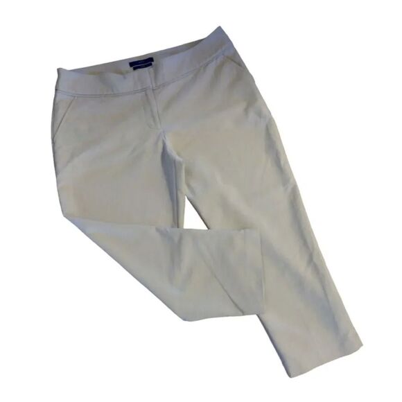 Apt 9 Light Beige Torie Midrise Straight Leg Capri Pants Size 12 - Picture 5 of 14